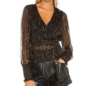 Tularosa Long Sleeved Sheer top, Small